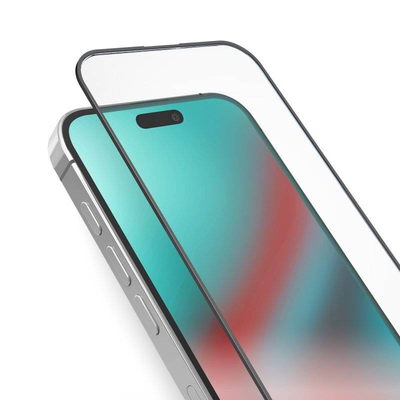 SBS iPhone 15 Pro Full Cover Schutzglas Transparent