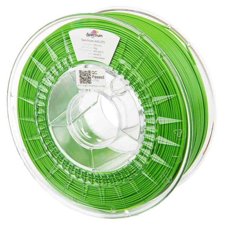 Spectrum Filaments 80303 ASA 275 LIME GREEN Filament ASA UV-beständig, witterungsbeständig, schlagf