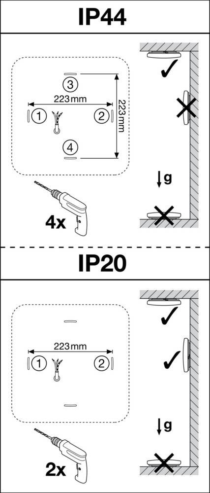 Ledvance LED-Wand-u.Deckenleuchte