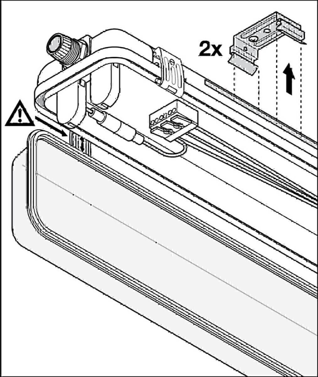 Ledvance FR-Leergehäuse LB25 DP Housing P 1XLAMP IP65