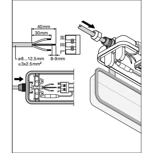 Ledvance Feuchtraumleuchte Housing für T8-Tubes DPHOUS1200P1XLP IP65 Ledvance Feuchtraumleuchte Housing für T8-Tubes DPHOUS1200P1XLP IP65