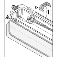 Ledvance Feuchtraumleuchte Housing für T8-Tubes DPHOUS1200P1XLP IP65 Ledvance Feuchtraumleuchte Housing für T8-Tubes DPHOUS1200P1XLP IP65
