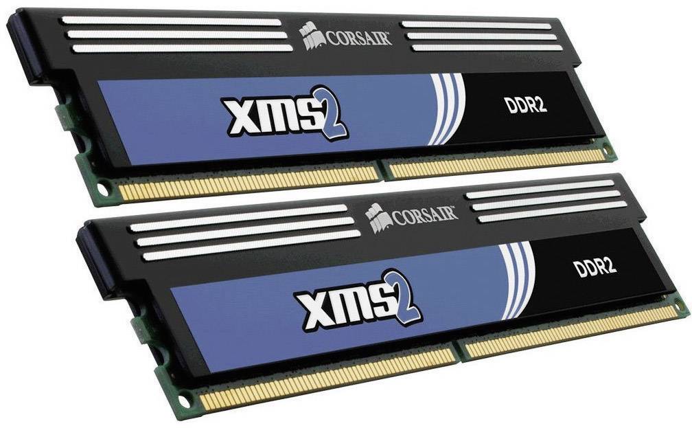 Corsair Twin2x4096-6400C5C PC-Arbeitsspeicher Kit XMS2 4GB 2 x 2GB DDR2-RAM 800MHz CL5 5-5-18
