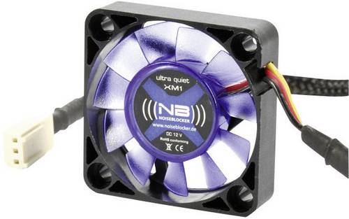 NoiseBlocker BlackSilent XM1 PC-Gehäuse-Lüfter Schwarz, Blau (transparent) (B x H x T) 40 x 40 x 10