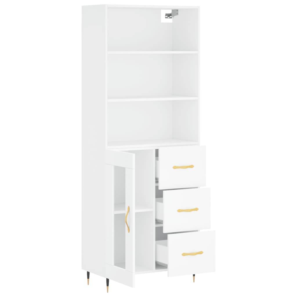 vidaXL Highboard Weiß 69,5x34x180 cm Holzwerkstoff