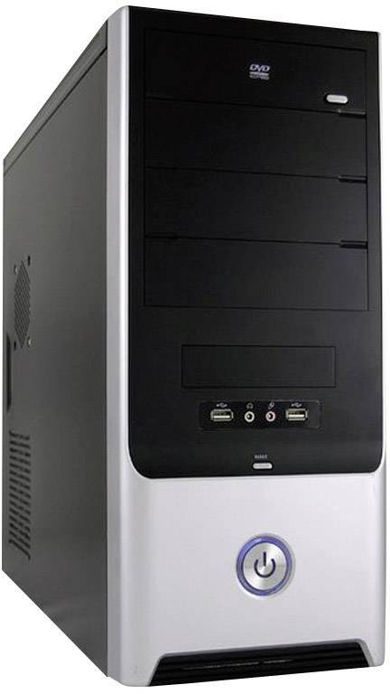 LC Power 7022B Midi-Tower PC-Gehäuse Schwarz, Silber