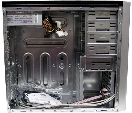 LC Power 7022B Midi-Tower PC-Gehäuse Schwarz, Silber