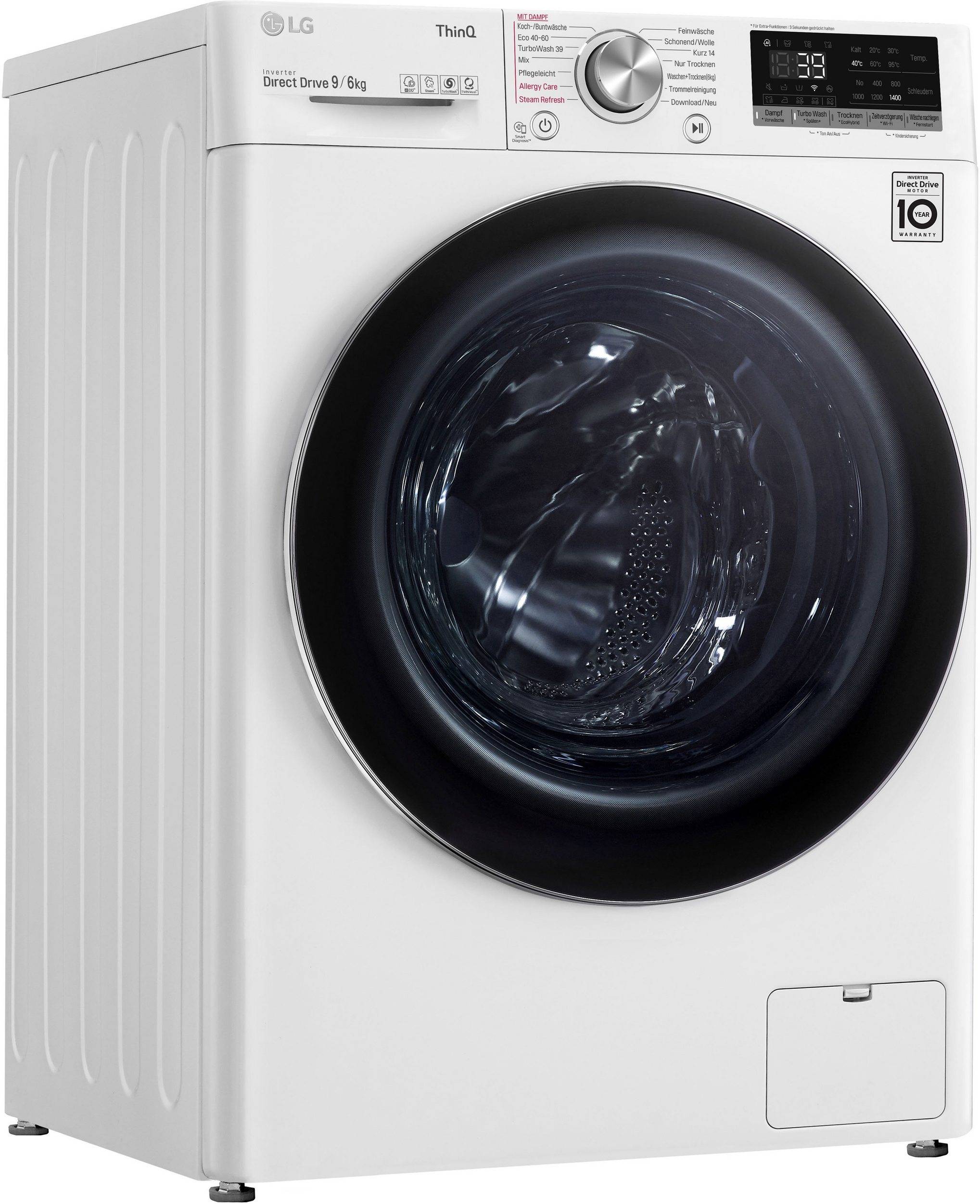LG V7WD96H1A 9 kg Waschtrockner Wi-FI