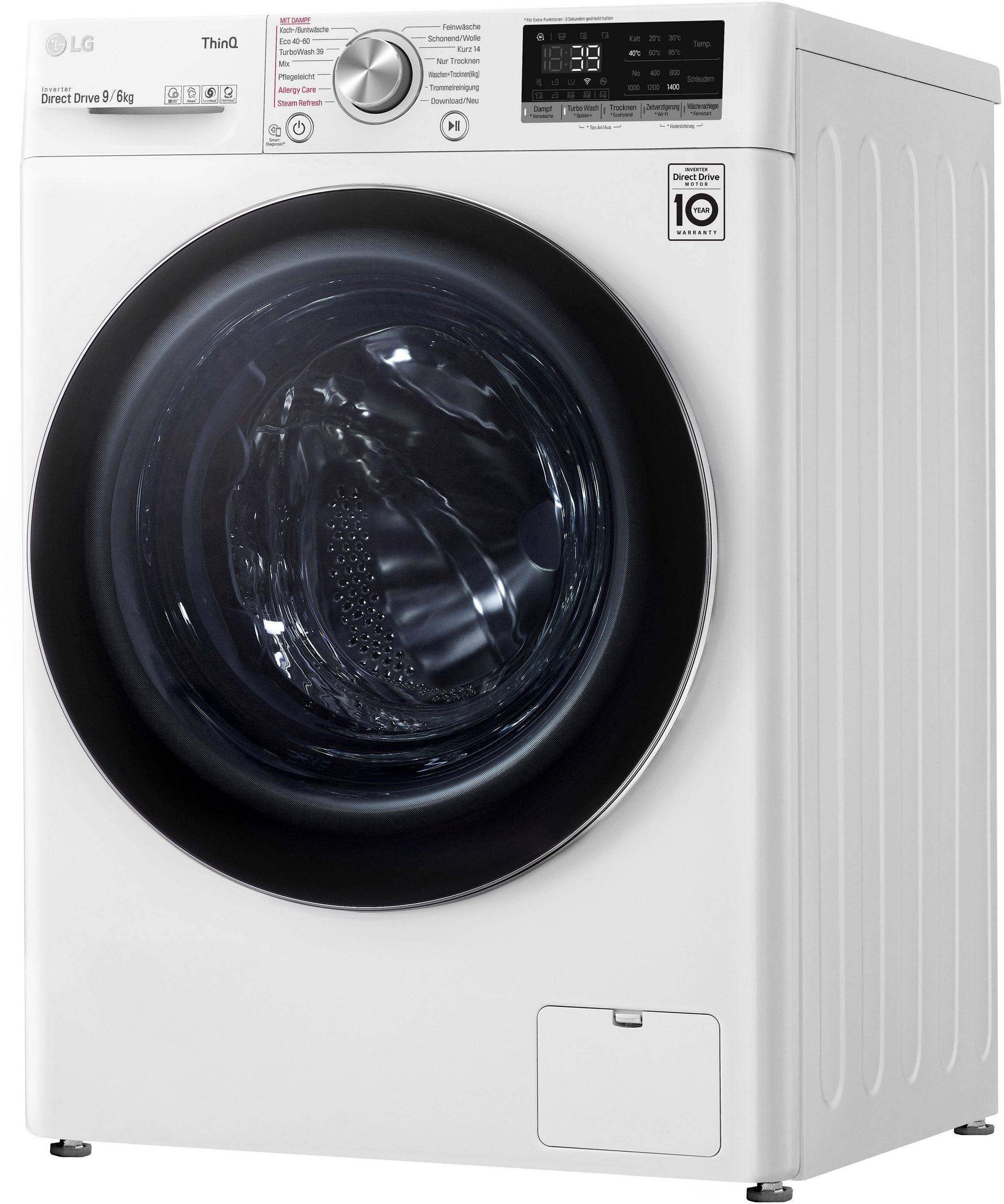 LG V7WD96H1A 9 kg Waschtrockner Wi-FI