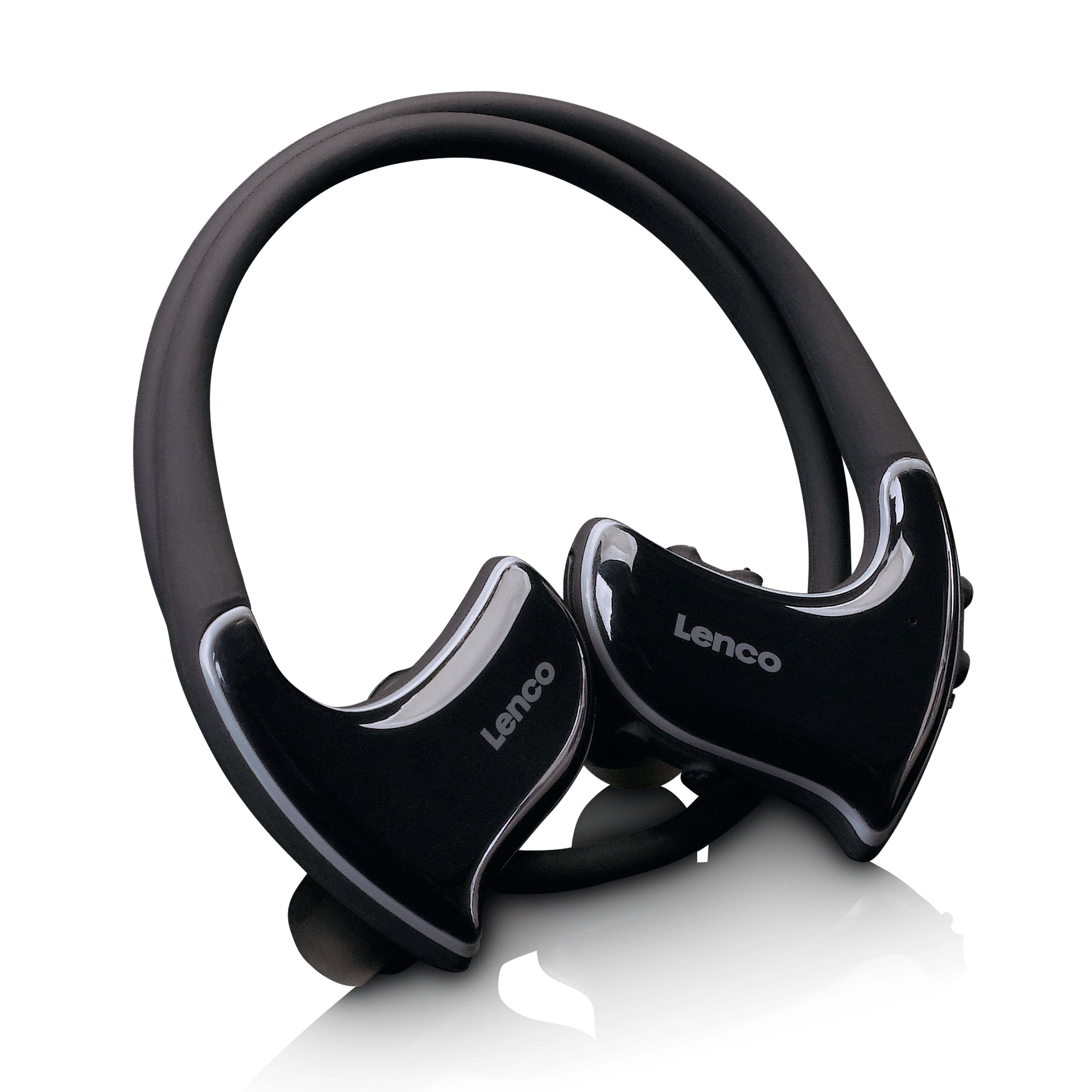 Lenco BTX-750BK Sport In Ear Headset Bluetooth® Schwarz Headset, Nackenbügel, Schweißresistent