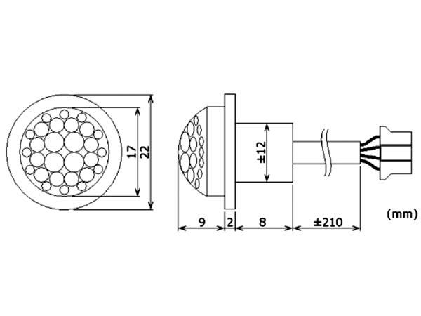 MINI-PIR-BEWEGUNGSMELDER - ZUM EINBAUEN - 12 VDC