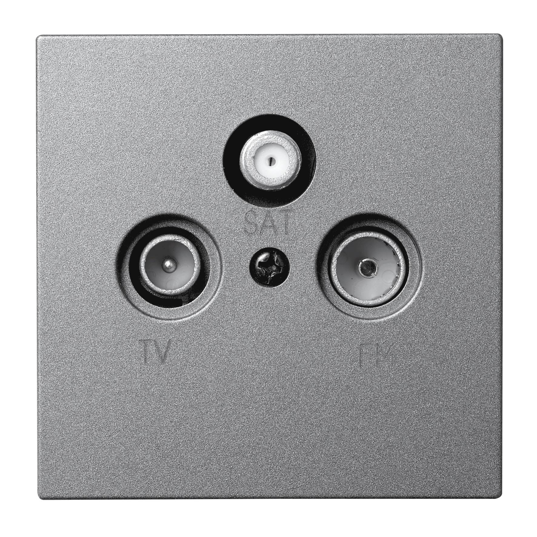 Antennendose McPower "Shallow" für TV, Radio und Sat, UP, anthrazit