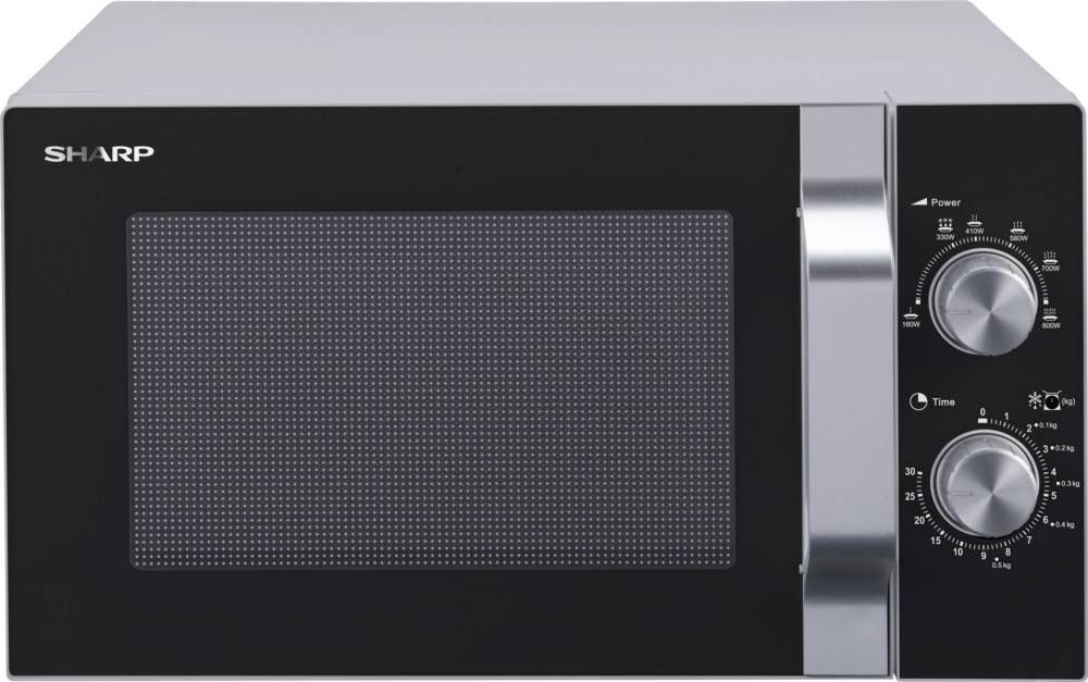 R-204SA - Arbeitsplatte - Grill-Mikrowelle - 20 l - 800 W - Drehregler - Schwarz