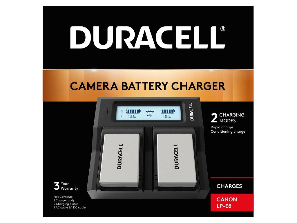 Duracell DRC6104 - Canon LP-E8 - 8.4 V - 8,4 V - 111 mm - 125 mm - 40 mm