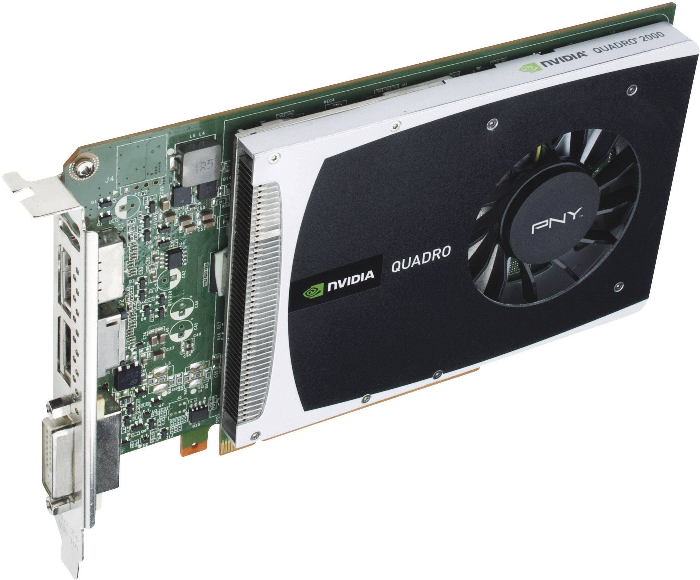 PNY Workstation-Grafikkarte Nvidia Quadro 2000 1 GB GDDR5-RAM PCIe x16 DVI, DisplayPort