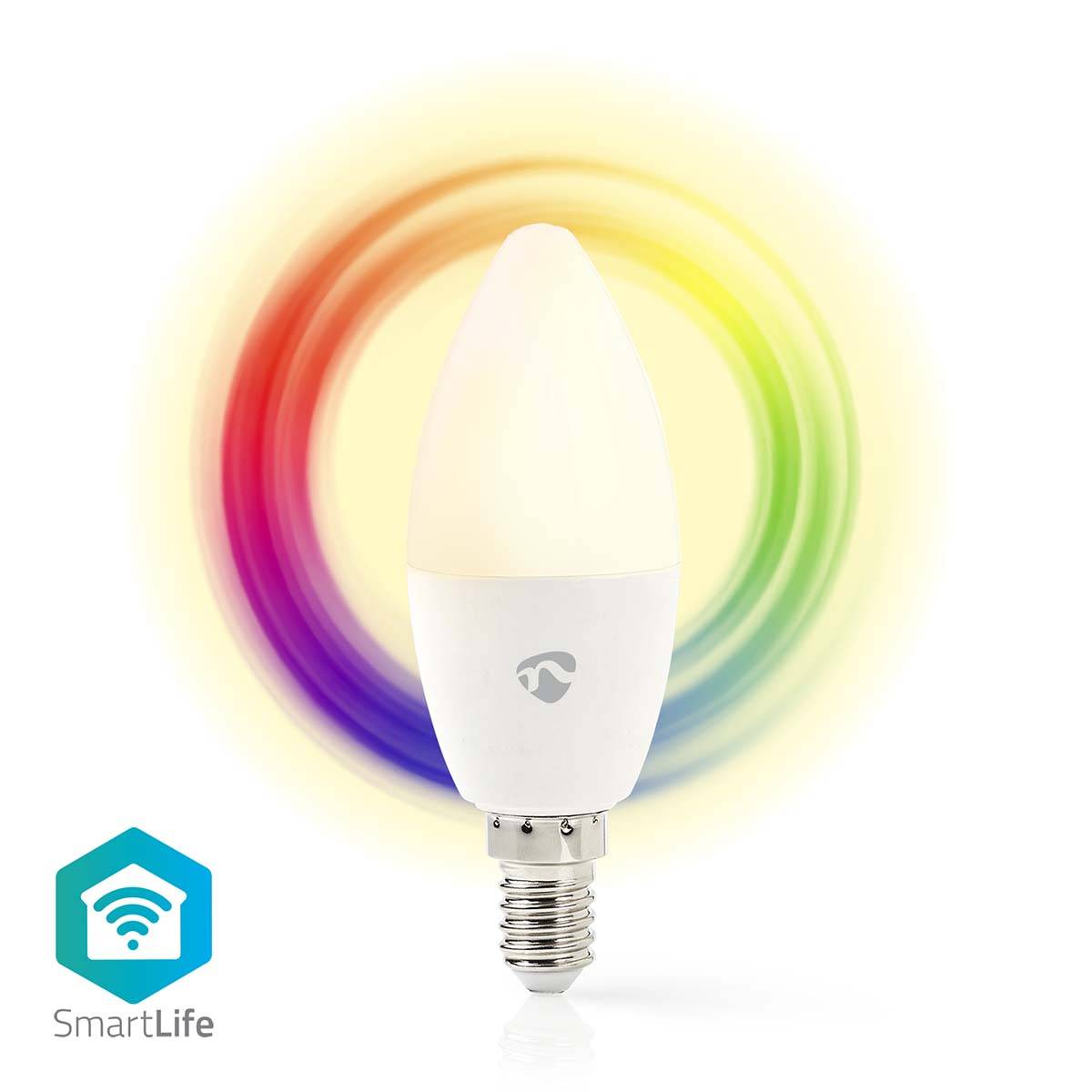 Nedis SmartLife Vollfärbige LED-Lampe | WIFILRC10E14 | Weiss