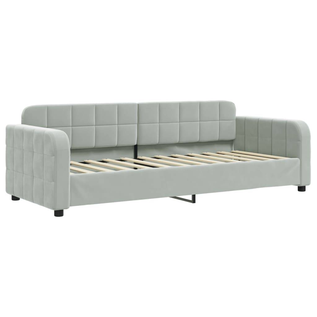 vidaXL Tagesbett Hellgrau 80x200 cm Samt