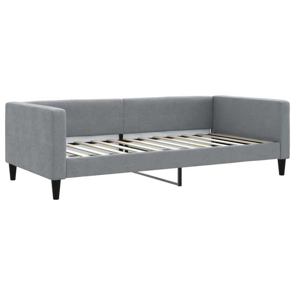 vidaXL Tagesbett Hellgrau 100x200 cm Stoff