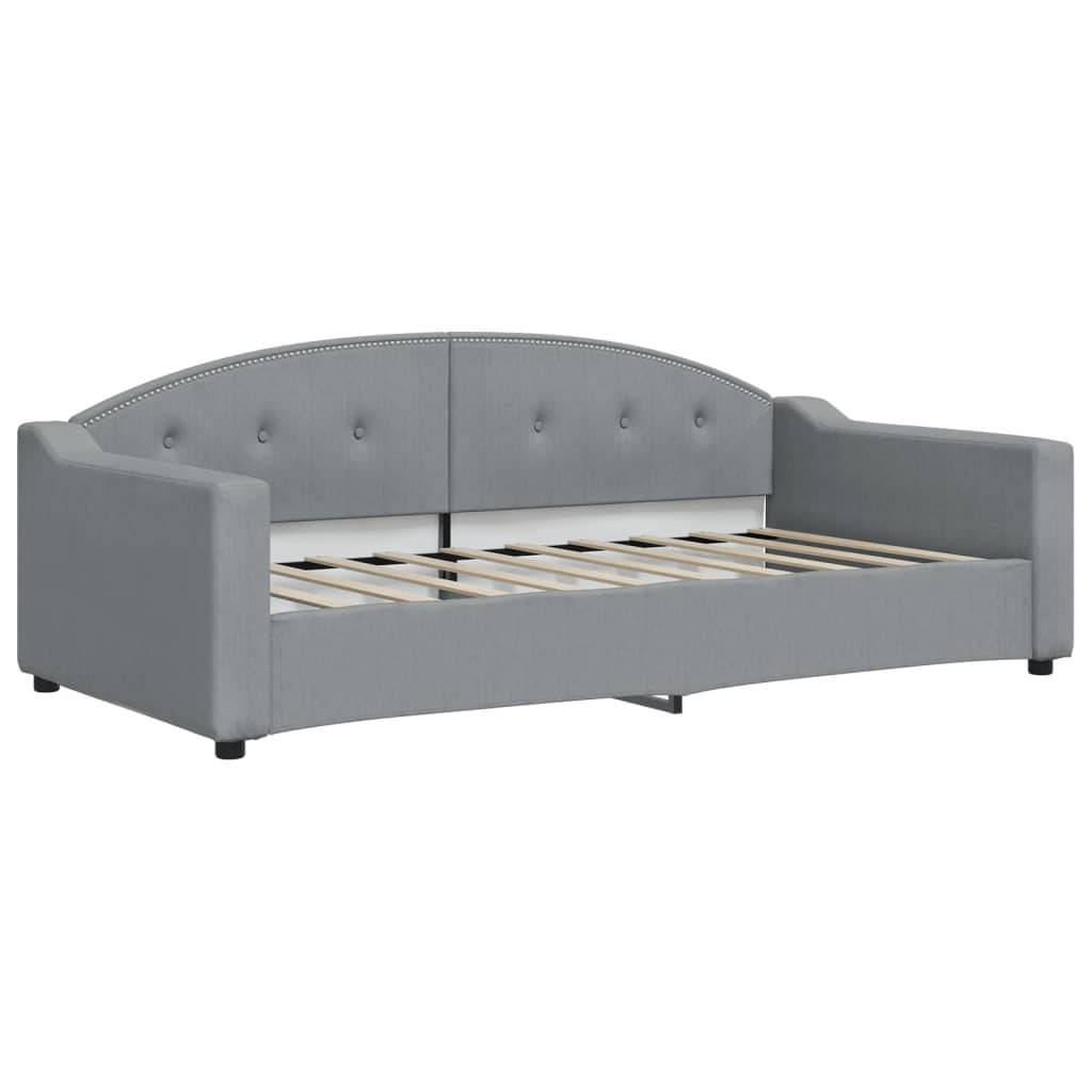 vidaXL Tagesbett Hellgrau 90x190 cm Stoff