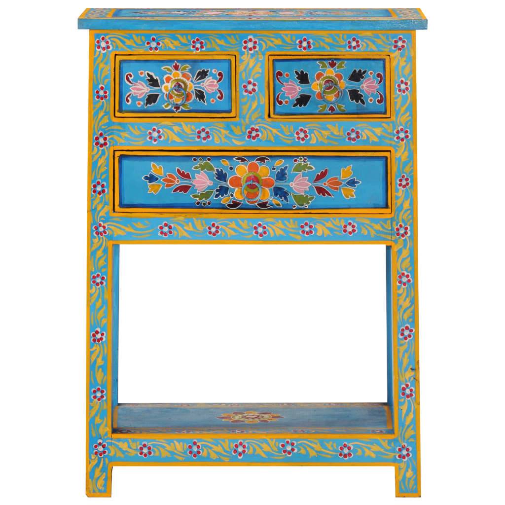 vidaXL Sideboard Türkis 55x30x76 cm Massivholz Mango