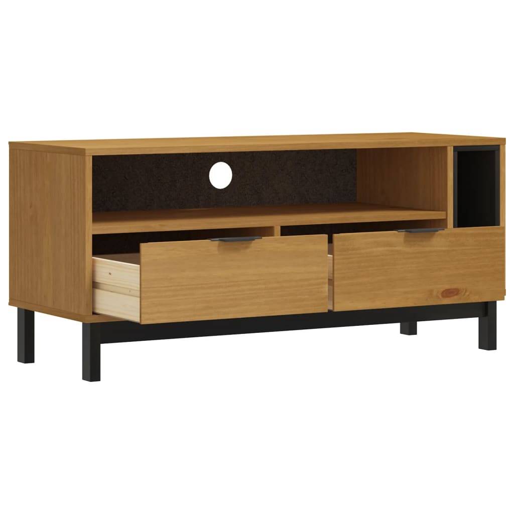 vidaXL TV-Schrank FLAM 110x40x50 cm Massivholz Kiefer