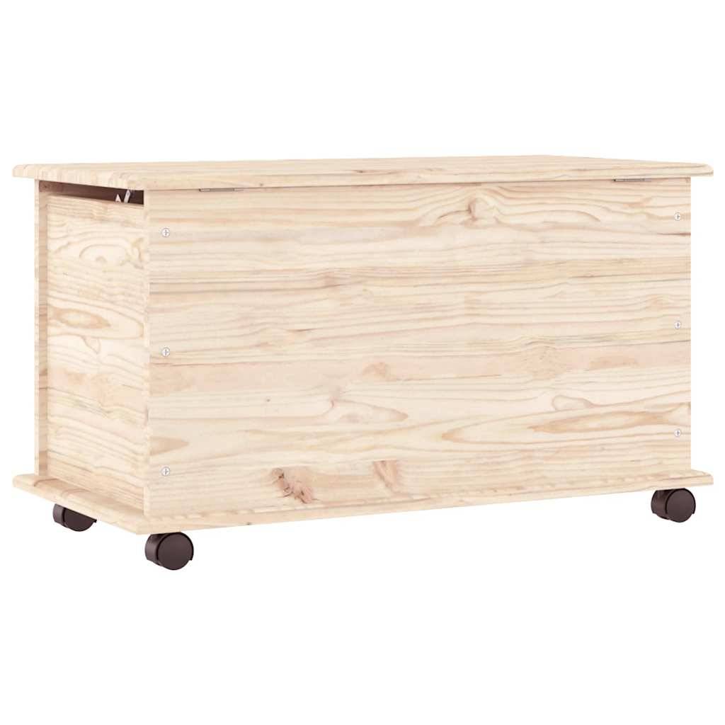 vidaXL Truhe mit Rollen ALTA 73x39,5x44 cm Massivholz Kiefer