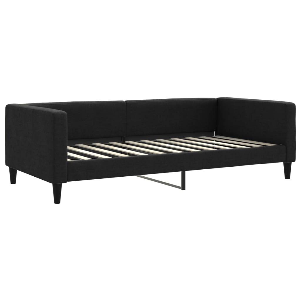 vidaXL Tagesbett Schwarz 100x200 cm Stoff