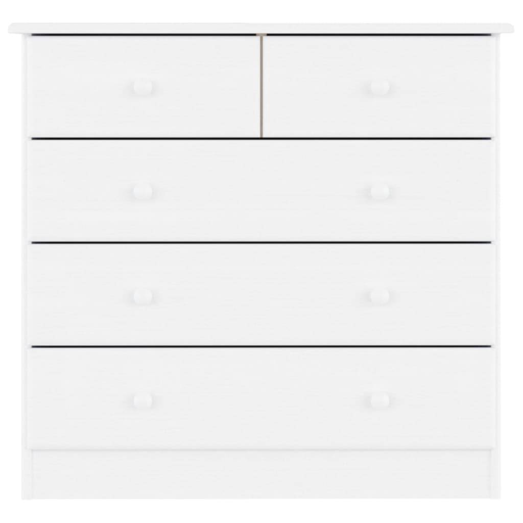 vidaXL Kommode ALTA Weiß 77x35x73 cm Massivholz Kiefer