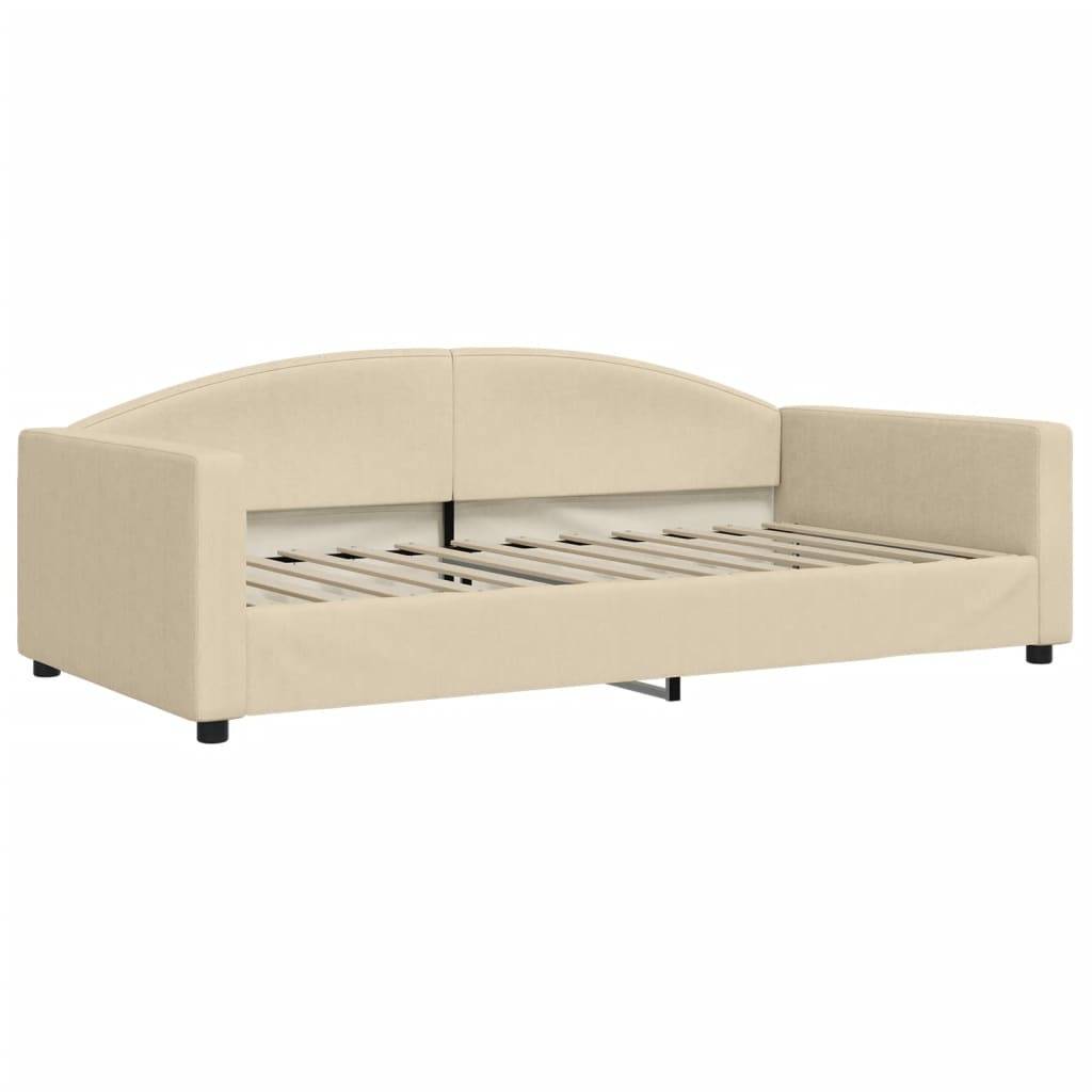 vidaXL Tagesbett Creme 100x200 cm Stoff