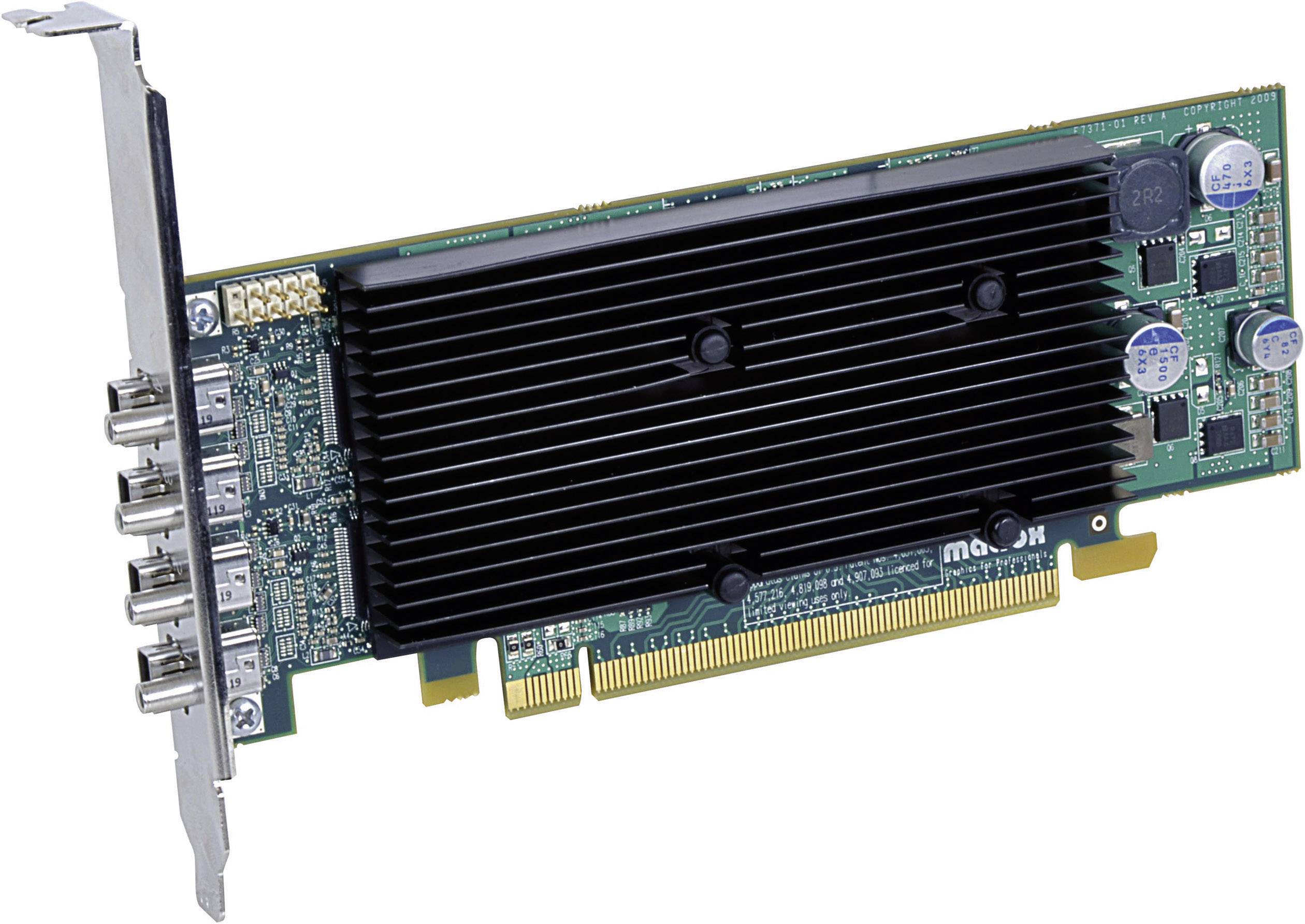 Matrox Workstation-Grafikkarte M9148 1024 MB DDR2-RAM PCIe x16 DisplayPort Low Profile, Passiv gekühlt