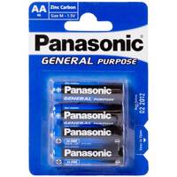 Batterie 1,5V Mignon AA Bli4 Panasonic R6BE/4BP(Verpackungseinheit 4) 1,5 V, 14,5 mm