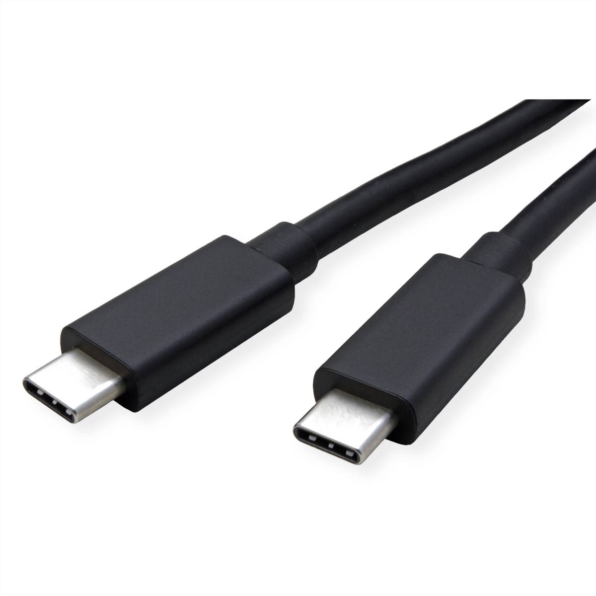 ROLINE USB4 Gen3x2 Kabel, C–C, ST/ST, 40Gbit/s, 240W, schwarz, 0,5 m