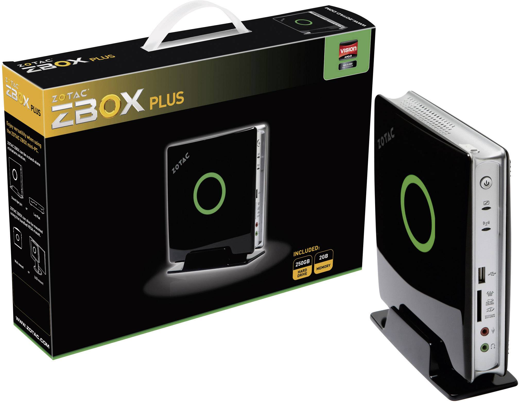 Zotac Mini PC ZBOX AD02 PLUS () 2048 MB RAM 250 GB HDD ZBOX-AD02 PLUS
