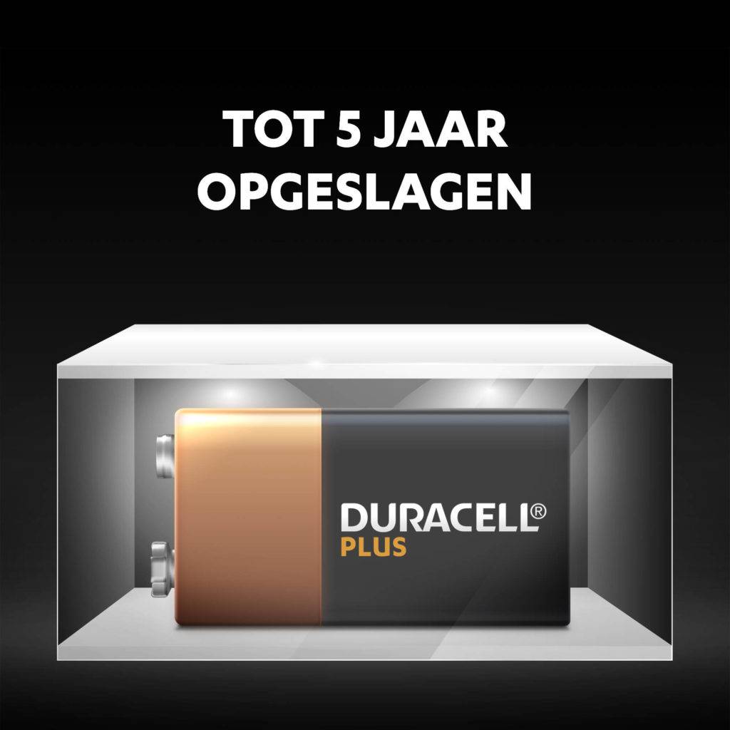 Duracell Plus-9V B1 9 V Block-Batterie Alkali-Mangan 9 V 1 St.