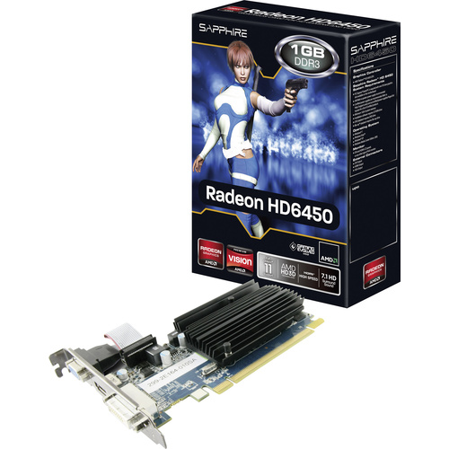 Sapphire Grafikkarte AMD Radeon HD6450 1 GB DDR3-RAM PCIe x16 HDMI®, DVI, VGA
