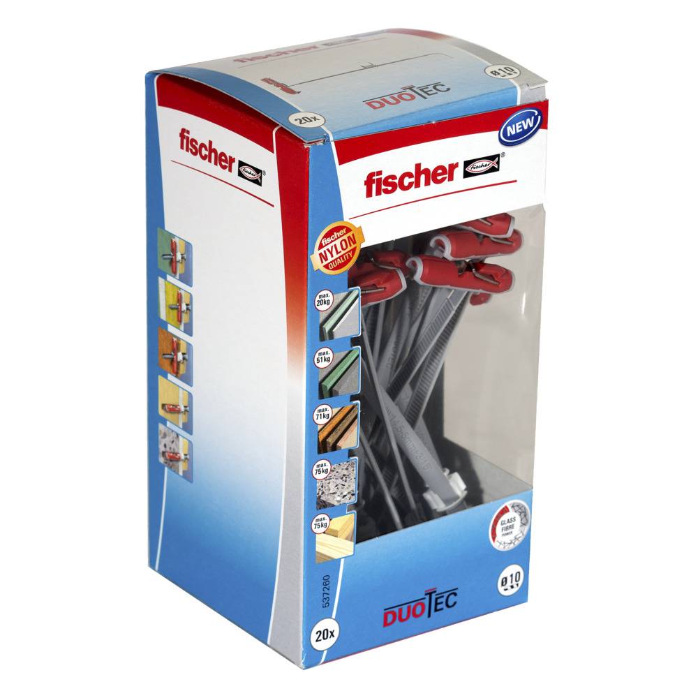 fischer DuoTec 10 Dübel 20 Stück e 537260Lunghezza: <br>50 mm · Tipo prodotto: