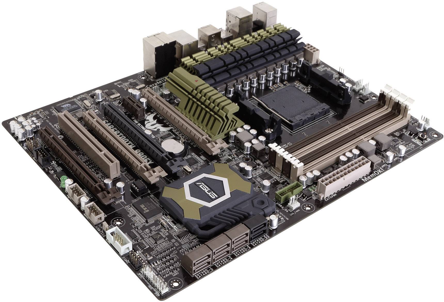 Asus Sabertooth 990FX Mainboard Sockel (PC) AMD AM3+ Formfaktor (Details) ATX Mainboard-Chipsatz AMD® 990FX