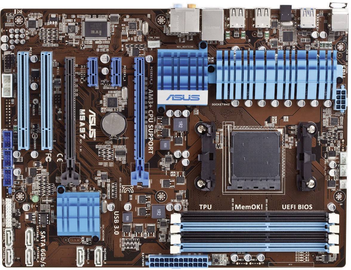 Asus M5A97 Mainboard Sockel (PC) AMD AM3+ Formfaktor (Details) ATX Mainboard-Chipsatz AMD® 970