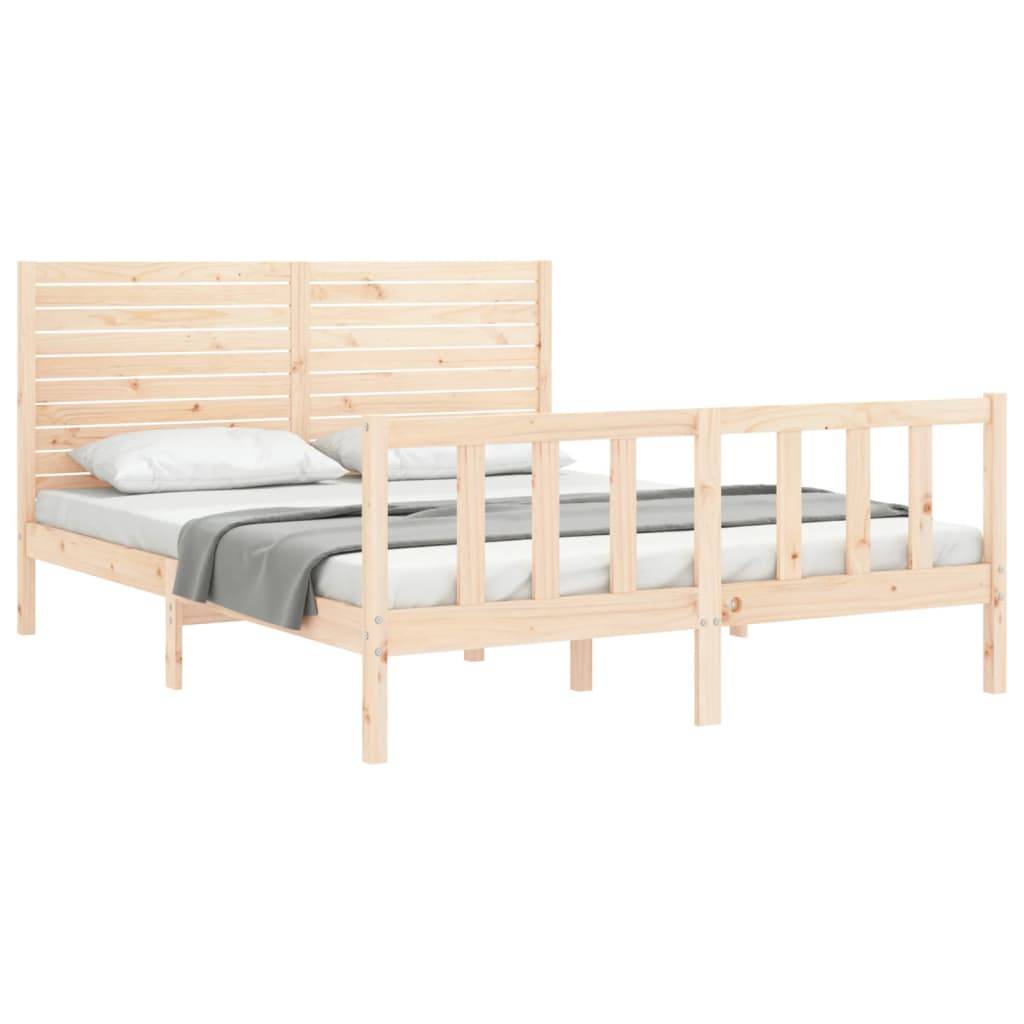 vidaXL Massivholzbett ohne Matratze 160x200 cm Kiefernholz