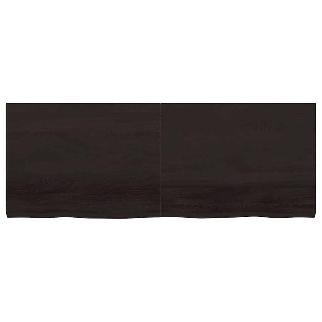 vidaXL Waschtischplatte Dunkelbraun 160x60x(2-6)cm Massivholz