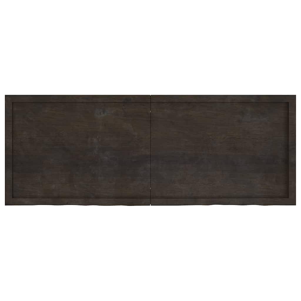 vidaXL Waschtischplatte Dunkelbraun 160x60x(2-6)cm Massivholz