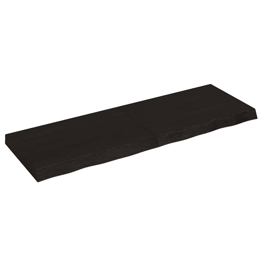 vidaXL Waschtischplatte Dunkelbraun 120x40x(2-6)cm Massivholz