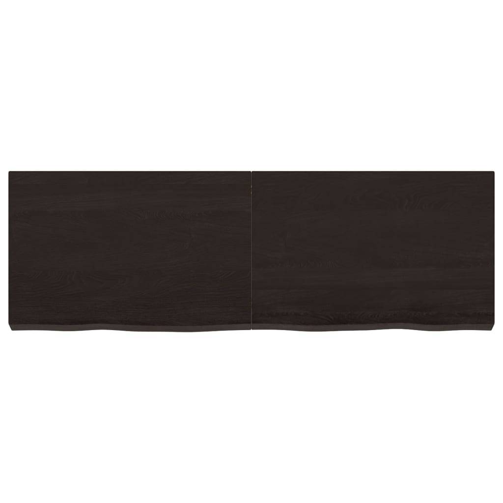 vidaXL Waschtischplatte Dunkelbraun 120x40x(2-6)cm Massivholz