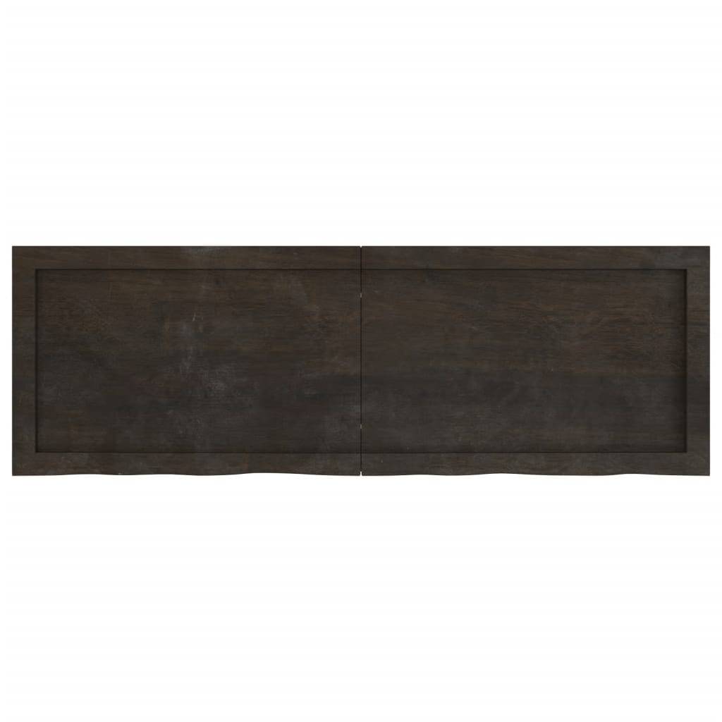 vidaXL Waschtischplatte Dunkelbraun 120x40x(2-6)cm Massivholz