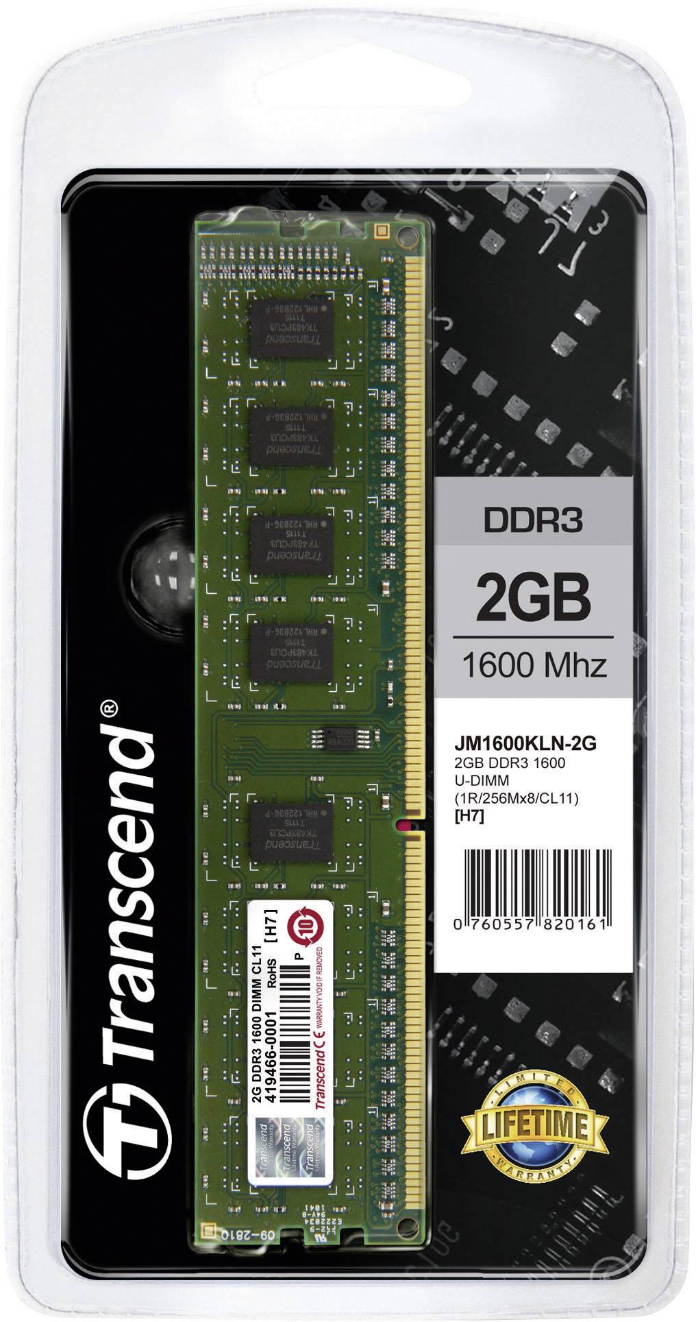 Transcend JetRAM - DDR3 - Modul - 2 GB - DIMM 240-PIN