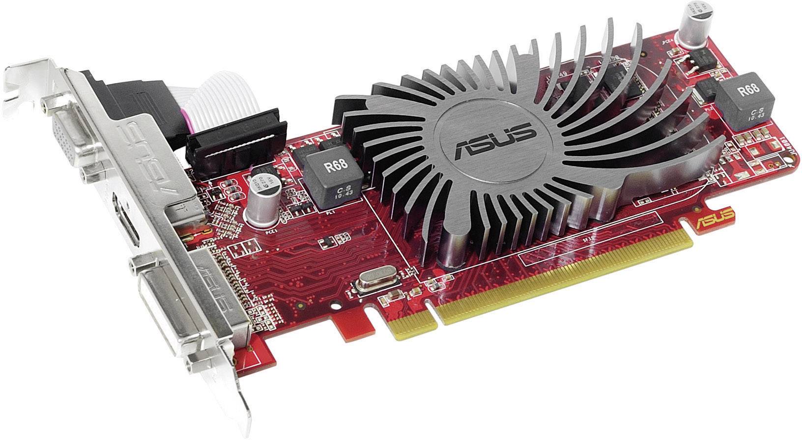 Asus Grafikkarte AMD Radeon HD6450 Silent 1 GB DDR3-RAM PCIe x16 DVI, VGA, HDMI® Passiv gekühlt