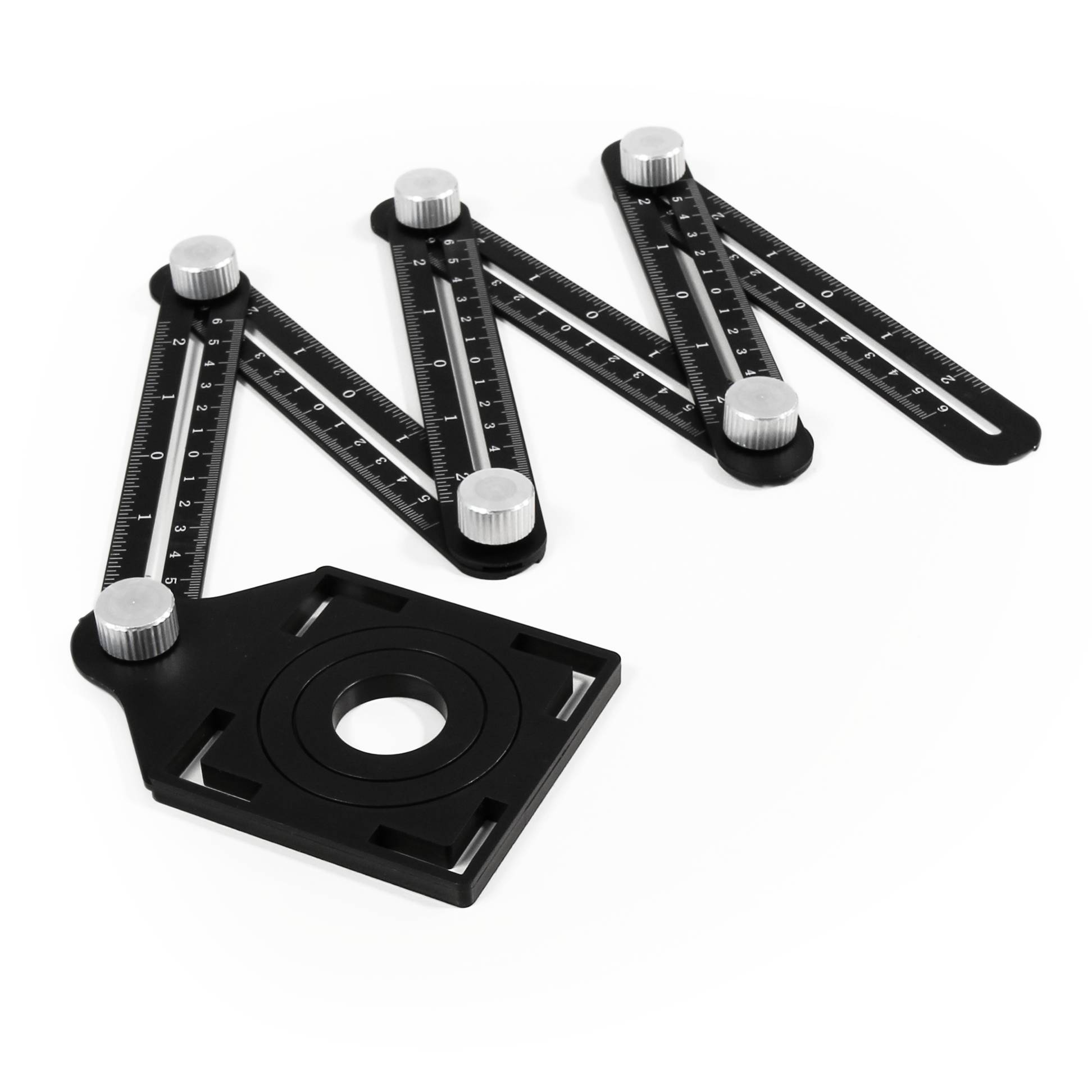 McPower - Winkelschablone mit Lineal, 6 Arme je 12cm faltbar