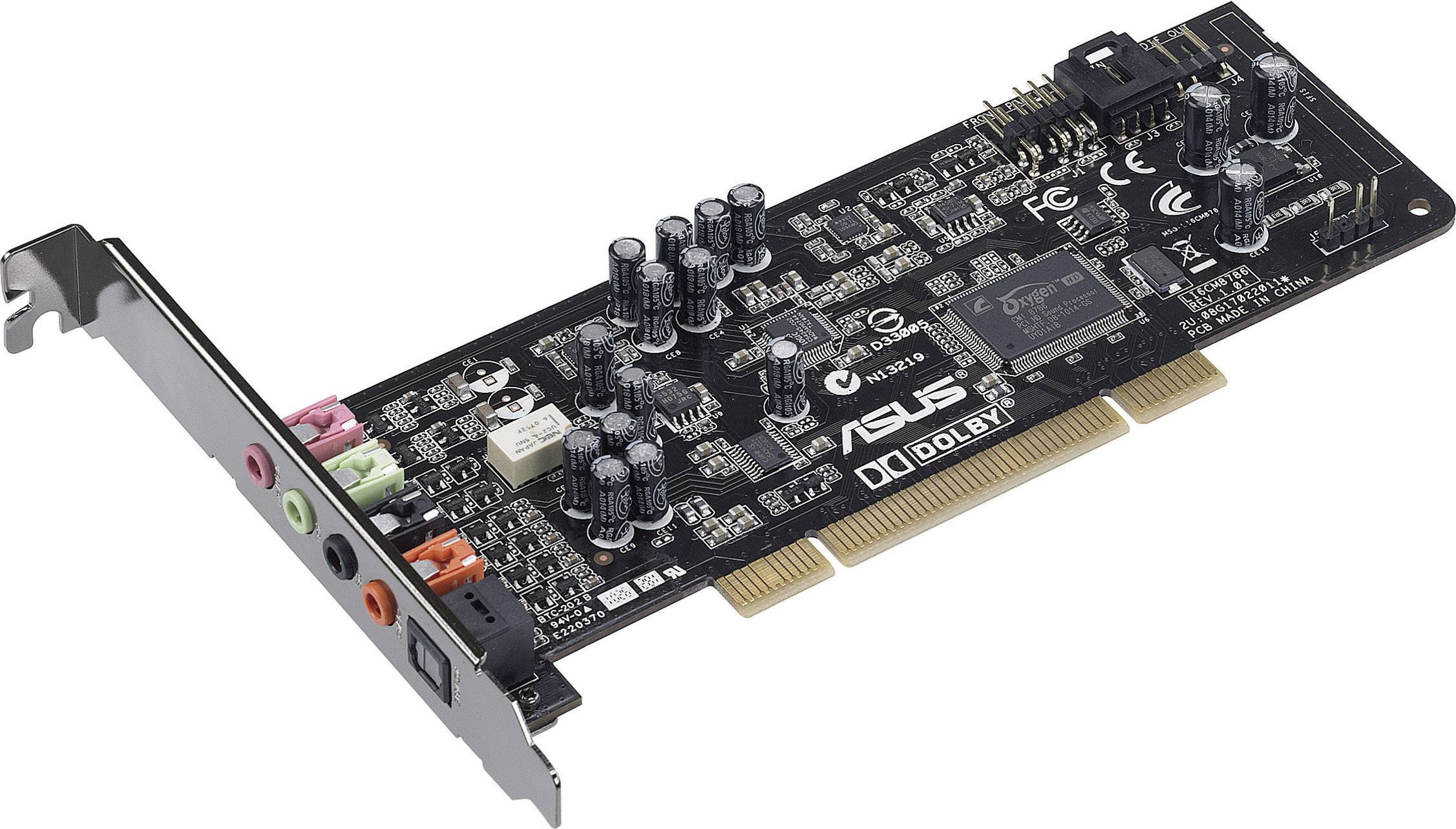Asus XONAR DG 5.1 Soundkarte, Intern PCI Digitalausgang, externe Kopfhöreranschlüsse