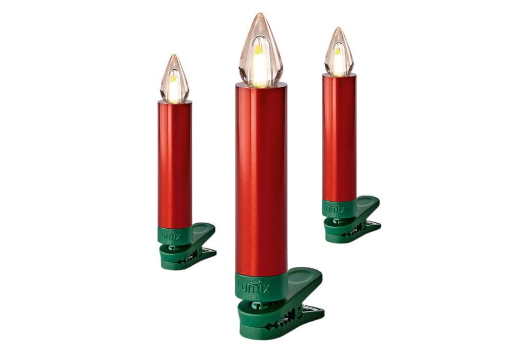 Lumix® kabellose LED Christbaumkerzen Weihnachtsbaumkerzen von KRINNER 6er Erweiterungs-Set