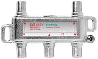Axing SVE04001, Kabelsplitter, 75 Ohm, 5 - 2400 MHz, Silber, 1x F-type, 4x F-type